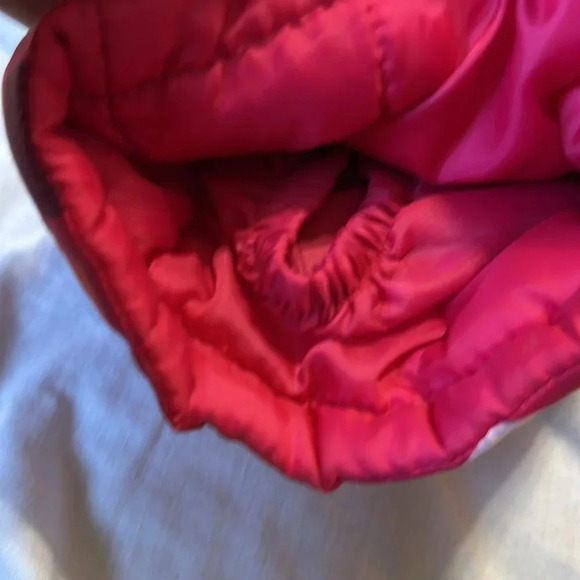 Osh Kosh Pink polka dotted snow overalls 18 months  sledding outdoors - Picture 3 of 6